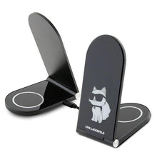 Заредете изображение във визуализатора на галерията – Karl Lagerfeld Choupette MagSafe induction charger 15W, foldable 2in1 - black
