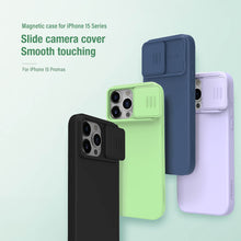 Заредете изображение във визуализатора на галерията – Nillkin CamShield Silky Silicone Case for Iphone 13 Pro Max black

