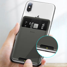 Заредете изображение във визуализатора на галерията – Baseus self-adhesive card holder cards documents for the phone dark gray (ACKD-A0G)
