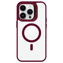 Заредете изображение във визуализатора на галерията – Tel Protect Kickstand Magsafe Case for Iphone 11 burgundy
