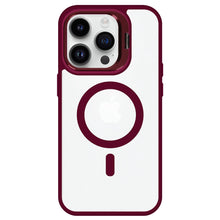 Заредете изображение във визуализатора на галерията – Tel Protect Kickstand Magsafe Case for Iphone 13 burgundy
