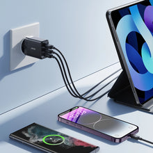 Заредете изображение във визуализатора на галерията – Joyroom JR-TCN02 3xUSB-A 12W 3.4A mains charger - black
