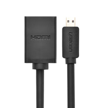 Заредете изображение във визуализатора на галерията – Ugreen cable adapter cable HDMI adapter - micro HDMI 19 pin 20cm black (20134)
