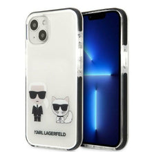 Заредете изображение във визуализатора на галерията – Karl Lagerfeld KLHCP13MTPEKCW iPhone 13 6.1" hardcase white/white Karl&amp;Choupette
