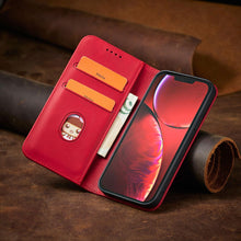 Заредете изображение във визуализатора на галерията – Magnet Fancy Case case for iPhone 14 flip cover wallet stand red
