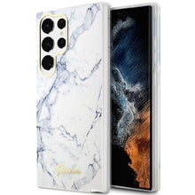 Заредете изображение във визуализатора на галерията – Guess GUHCS23LPCUMAH S23 Ultra S918 white/white hardcase Marble
