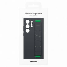 Заредете изображение във визуализатора на галерията – Samsung Silicone Grip Cover Case for Samsung Galaxy S23 Ultra Silicone Cover with Wrist Strap Black (EF-GS918TBEGWW)

