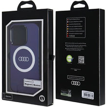 Заредете изображение във визуализатора на галерията – Audi IML Big Logo MagSafe case for iPhone 15 Pro - blue
