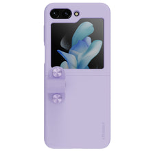 Заредете изображение във визуализатора на галерията – Nillkin Flex Flip Case with Hanger and Stand for Samsung Galaxy Z Flip 5 - Purple
