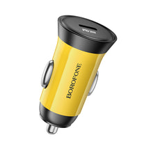 Заредете изображение във визуализатора на галерията – Borofone Car charger BZ26 Searcher - Typ C - PD 30W 3A yellow
