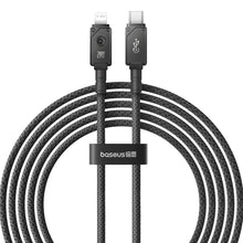 Заредете изображение във визуализатора на галерията – USB C cable - Lightning Baseus Unbreakable 20W 480Mbps 2m - black
