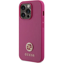 Заредете изображение във визуализатора на галерията – Original Case GUESS Strass Metal Logo GUHCP15LPS4DGPP for Iphone 15 Pro pink
