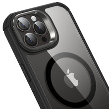 Заредете изображение във визуализатора на галерията – ESR ARMOR TOUGH KICKSTAND HALOLOCK MAGSAFE IPHONE 15 PRO MAX CLEAR/BLACK
