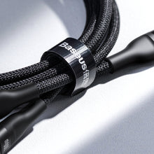 Заредете изображение във визуализатора на галерията – Baseus Flash Series Ⅱ Fast Charging Cable 2in1 USB-C - 2xUSB-C 100W 1.5m black
