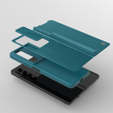 Заредете изображение във визуализатора на галерията – Nillkin Qin Leather Pro Case for Samsung Galaxy Z Fold 4 cover with camera cover and stylus holder brown
