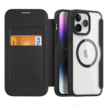 Заредете изображение във визуализатора на галерията – Dux Ducis Skin X Pro Magnetic Flip MagSafe Case iPhone 15 Pro - Black
