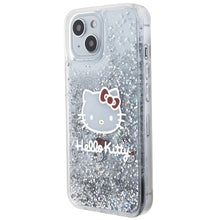 Заредете изображение във визуализатора на галерията – Original Case HELLO KITTY hardcase Liquid Glitter Charms
 Kitty Head HKHCP15SLIKHET for Iphone 15 silver
