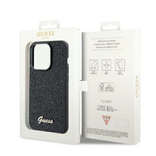 Заредете изображение във визуализатора на галерията – Original Case GUESS Disco Metal Script hardcase GUHCP13LPMSDGSK for Iphone 13/ 13 Pro black
