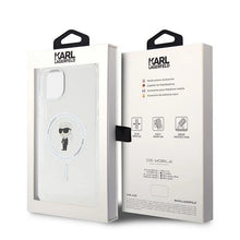 Заредете изображение във визуализатора на галерията – Karl Lagerfeld IML Ikonik MagSafe case for iPhone 15 Plus - transparent
