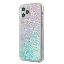 Заредете изображение във визуализатора на галерията – Guess GUHCP12LLG4GGBLPI iPhone 12 Pro Max 6,7" różowy/pink hardcase Gradient Liquid Glitter 4G
