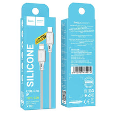 Заредете изображение във визуализатора на галерията – HOCO cable Type C to iPhone Lightning 8-pin Power Delivery 27W Assistant X101 gray (30pcs/box)

