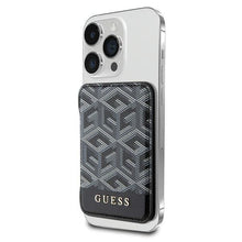 Заредете изображение във визуализатора на галерията – Guess Wallet Card Slot case GUWMSHGCFSEK MagSafe GCube stripe - black
