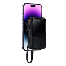 Заредете изображение във визуализатора на галерията – Powerbank 10000mAh 20W Baseus Qpow Pro Overseas Edition + USB C 3A Cable - Black
