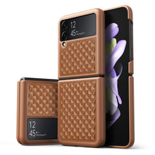 Заредете изображение във визуализатора на галерията – Dux Ducis Venice case for Samsung Galaxy Z Flip 4 leather case brown
