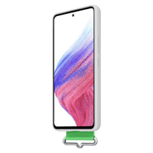 Заредете изображение във визуализатора на галерията – Samsung Strap Silicone Cover Case Cover for Samsung Galaxy A53 5G white (EF-GA536TWEGWW)
