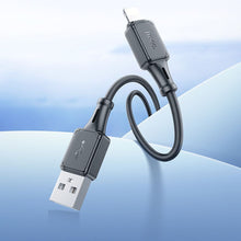 Заредете изображение във визуализатора на галерията – HOCO cable USB to iPhone Lightning 8-pin 2,4A Assistant X101 black (30pcs/box)
