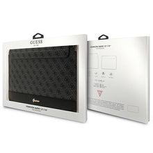Заредете изображение във визуализатора на галерията – Original GUESS Laptop Sleeve 4G Stripe Metal Logo GUCS14PS4SGK 14 inches black
