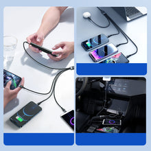 Заредете изображение във визуализатора на галерията – 4in1 USB cable USB-A - USB-C / 2 x Lightning / Micro for charging and data transmission 1.2m Joyroom S-1T4018A18 - black
