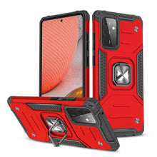Заредете изображение във визуализатора на галерията – Wozinsky Ring Armor Case Kickstand Tough Rugged Cover for Samsung Galaxy A72 4G red
