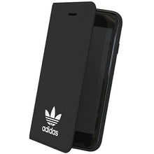 Заредете изображение във визуализатора на галерията – Adidas OR Booklet Case NEW BASIC iPhone 6/6S/7/8/SE2020/SE2022 black-white/black-white 26903
