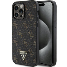 Заредете изображение във визуализатора на галерията – Original Case GUESS hardcase 4G Triangle Metal Logo GUHCP15XPG4GPK for Iphone 15 Pro Max black
