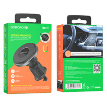 Заредете изображение във визуализатора на галерията – Borofone Car holder BH77 Seaside magnetic to air vent mount black

