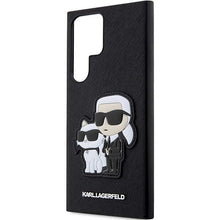 Заредете изображение във визуализатора на галерията – Original KARL LAGERFELD Case Saffiano Karl&amp;Choupette KLHCS23LSANKCPK for Samsung Galaxy S23 Ultra black
