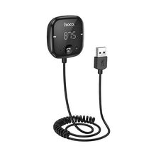 Заредете изображение във визуализатора на галерията – HOCO transmitter FM bluetooth AUX E65 Unity black
