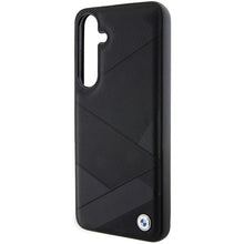 Заредете изображение във визуализатора на галерията – Original Case BMW hardcase Signature Leather Crossing Lines Pattern BMHCS24S23RCGPK for Samsung Galaxy S24 Black
