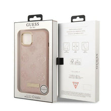 Заредете изображение във визуализатора на галерията – Guess GUHMP13MSAPSTP iPhone 13 6.1" pink/pink hardcase Peony Logo Plate MagSafe
