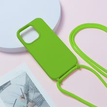 Заредете изображение във визуализатора на галерията – Strap Silicone Case for Iphone 15 design 1 green
