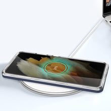 Заредете изображение във визуализатора на галерията – Clear 3in1 case for Samsung Galaxy S23 Ultra silicone cover with frame blue
