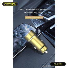 Заредете изображение във визуализатора на галерията – PAVAREAL car charger USB A + Type C PD 30W PA-CC53 gold
