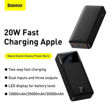 Заредете изображение във визуализатора на галерията – Power bank baseus bipow - 20 000mah lcd quick charge pd20w black ppdml-m01 - TopMag

