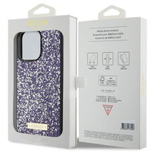 Заредете изображение във визуализатора на галерията – Original faceplate case GUESS GUHCP15XPFGSBSP for iPhone 15 Pro Max (Rhinestone Metal Logo / Light pink)
