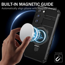 Заредете изображение във визуализатора на галерията – Tel Protect Armor Magsafe Metal Ring Case for Samsung Galaxy S23 black

