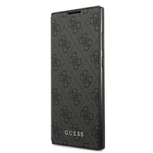 Заредете изображение във визуализатора на галерията – Guess GUBKS22LG4GFGR S22 Ultra S908 szary/grey book 4G Metal Gold Logo
