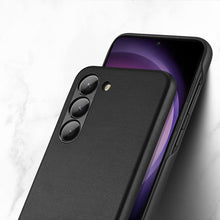 Заредете изображение във визуализатора на галерията – Dux Ducis Grit case for Samsung Galaxy S23 elegant cover made of artificial leather MagSafe black
