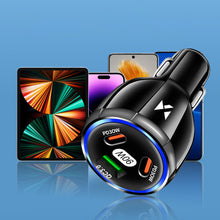 Заредете изображение във визуализатора на галерията – Wozinsky WCCCA car charger 2x USB-C 1x USB-A 90W PD QC - black
