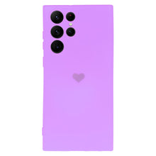 Заредете изображение във визуализатора на галерията – Vennus Silicone Heart Case for Samsung Galaxy S22 Ultra design 1 purple
